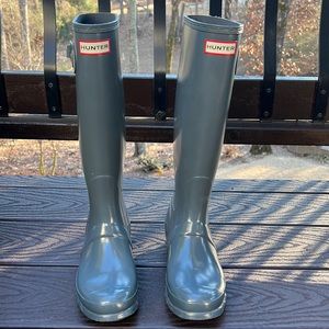 Hunter rain boots - Gray - size US 7 EU 38.